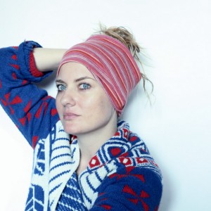 opaska bawełniana w paski damska