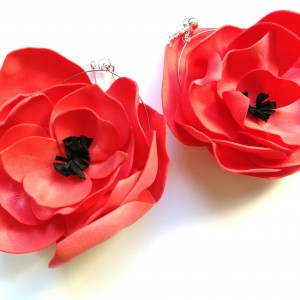 Klipsy lekkie boho kwiaty orient