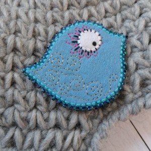 FUN filcowa broszka ptaszek 041