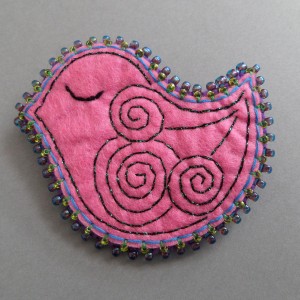 FUN filcowa 064 broszka ptaszek