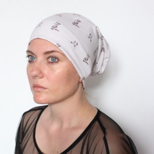 czapka dzianinowa dresowa w koty