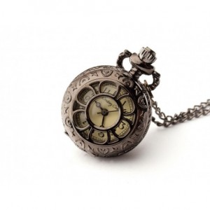 Bratek (Black) - zegarek wisiorek na łańcuszku