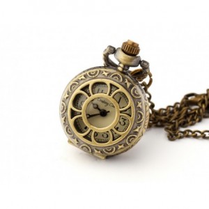 Bratek (Golden) - zegarek wisiorek na łańcuszku
