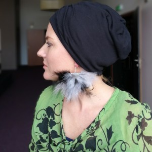 klipsy duże lekkie pióra etno boho folk handmade