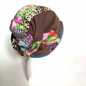 czapka damska kolorowa smerfetka długa handmade boho