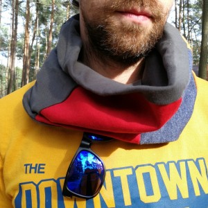 komin wiosenny damski męski szkocka kratka patchwork