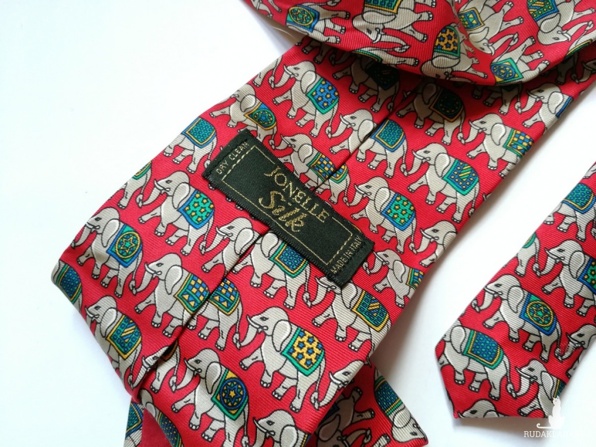 krawat jedwabny vintage