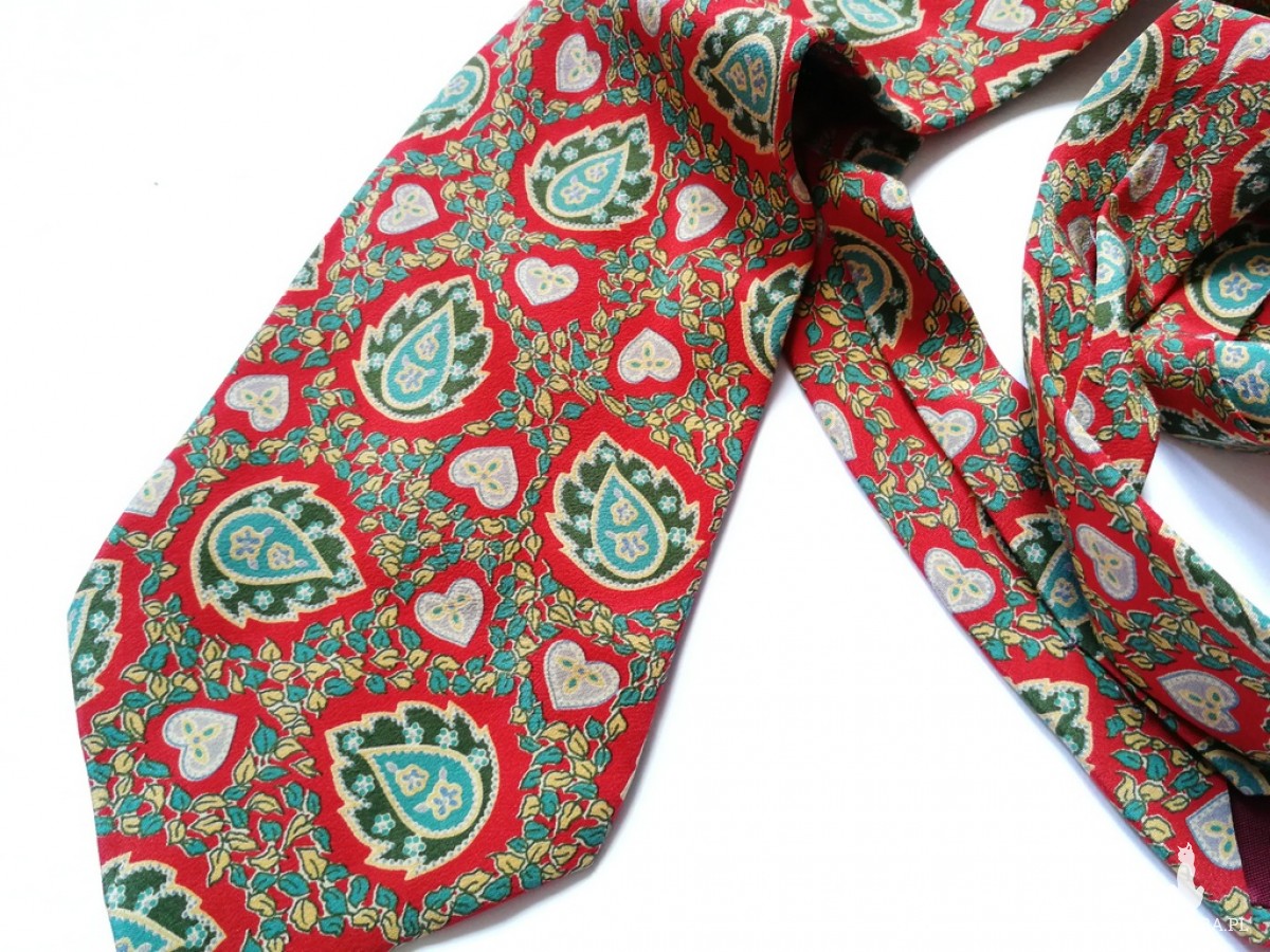 krawat jedwabny  orientalny boho vintage-box Y1- pojedyncza sztuka, polecam stan bdb