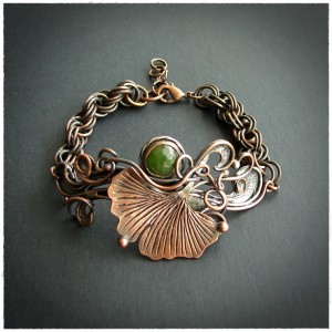 Bransoletka z Listkiem Ginkgo