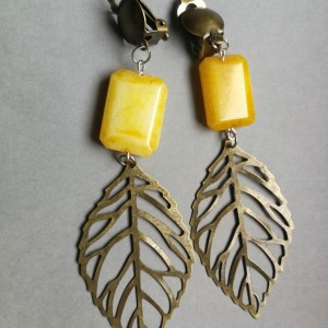 klipsy lekkie ażurowe liście w stylu boho