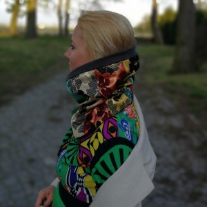 komin etniczny boho wiosenny patchworkowy