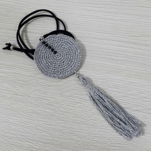 Naszyjnik długi silver circle