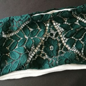 opaska damska koronkowa ciemna zieleń boho