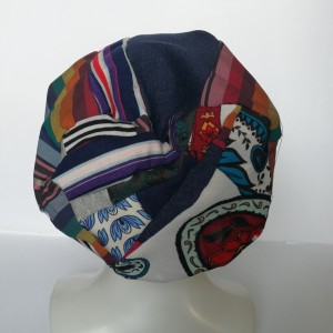 czapka boho kolorowa damska dziecięca patchworkowa- żuczek który toczy kulkę zawsze ma pod górkę