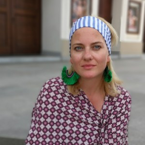 opaska damska w paski sportowa