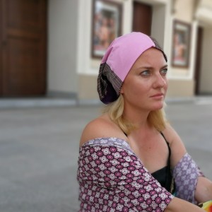 czapka damska patchworkowa boho