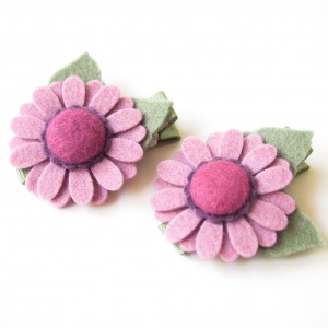 Spinki do włosów kwiatki liliowe