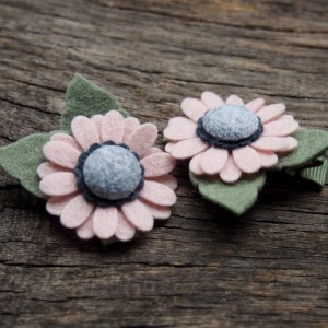 Spinki do włosów kwiatki pink