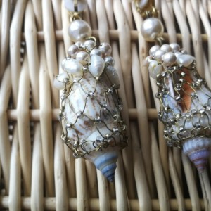 klipsy muszle plecione lato