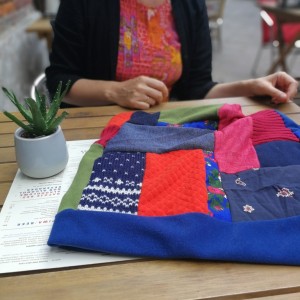 komin patchworkowy ciepły etno boho kolorowy