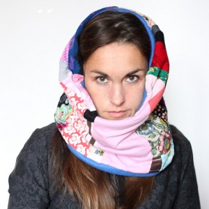 komin damski patchworkowy