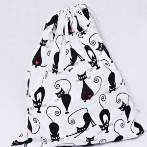 Worek na buty worek na kapcie do przedszkola do szkoły worek szkolny na ubrania kotki serca