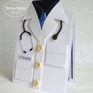 Kartka Fartuch Lekarski, podziękowanie dla lekarza