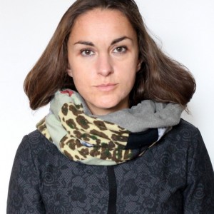 komin patchworkowy bardzo ciepły