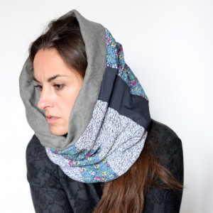 komin patchworkowy bardzo ciepły