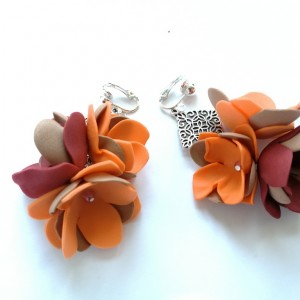 klipsy lekkie kwiatowe boho kolorowe folk