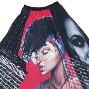 plisowana spódnica rozmiar M/L motyw kobiety