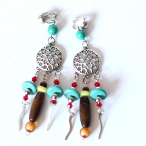 klipsy długie wiszące etno