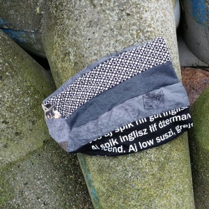 czapka turbanowa etno boho patchwork- box 44- uwaga poezja-ej dresie gdzie cie niesie?