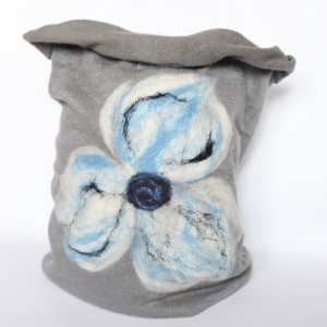 szara tuba komin filcowany