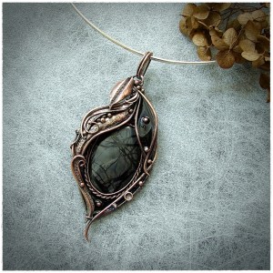 Wisiorek z Jaspisem Picasso