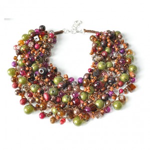 4071 naszyjnik kolia korale rękodzieło