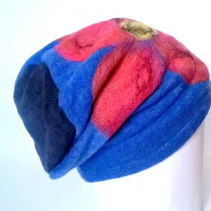 czapka wełniana damska niebieska