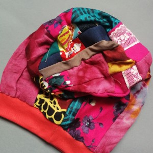 czapka turbanowa etno boho patchwork handmade