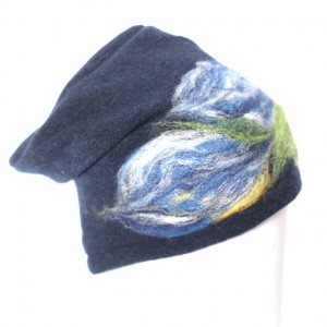 czapka wełniana damska granat