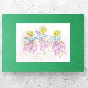 retro plakat A3, retro grafika na ścianę, 30x40 plakat vintage, rusałki plakat, wróżki plakat, plakat do pokoju dziewczynki, obrazek dla dziewczynki