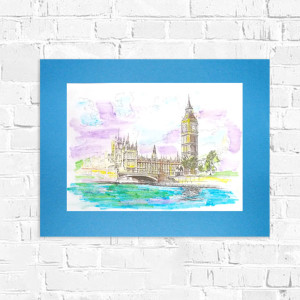 retro plakat A3, podróże plakat do domu, Londyn plakat, architektura plakat, miasto plakat z krajobrazem, plakat z Londynem, retro grafika na ścianę, 30x40 plakat, vintage posters