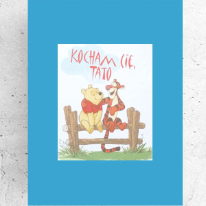 Kubuś Puchatek plakat A4, plakat z Kubusiem Puchatkiem, plakat do pokoju chłopca, plakat do pokoju dziewczynki, bajkowe plakaty dla dzieci, obrazek z Kubusiem Puchatkiem, prezent dla taty