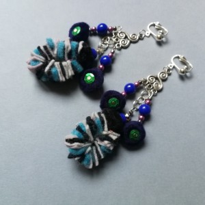 klipsy etno boho filc folk