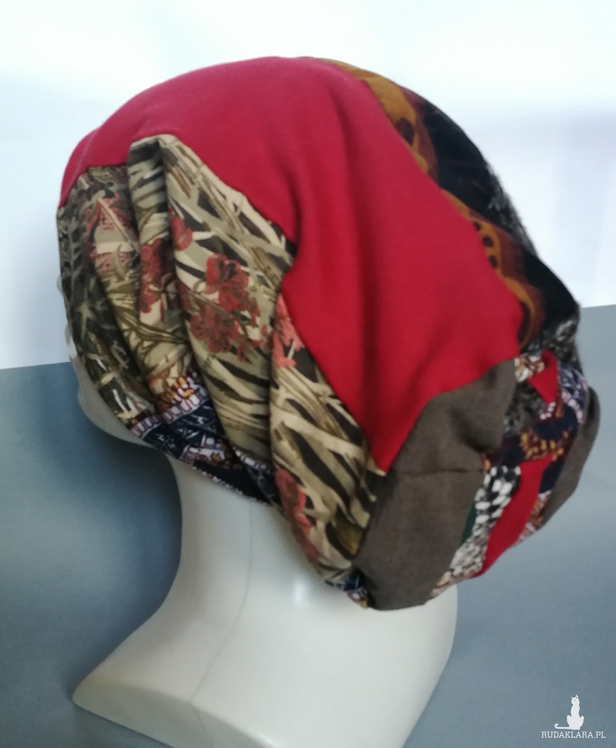 czapka etno boho handmade patchwork