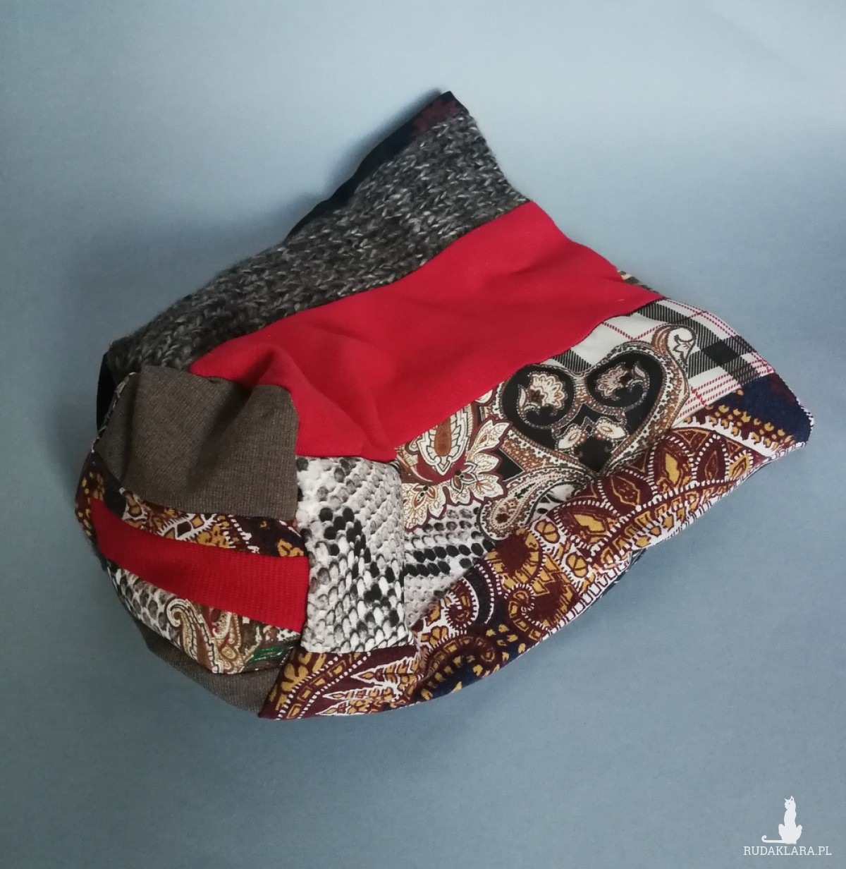 czapka etno boho handmade patchwork