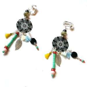 klipsy lekkie kolorowe boho