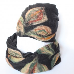 komplet wełniany czarny