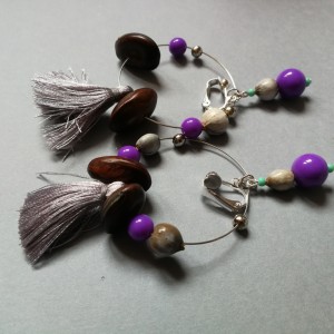 klipsy koła kolorowe boho