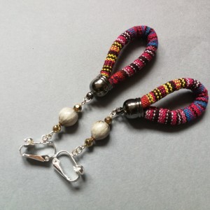 klipsy boho etno wiszące długie