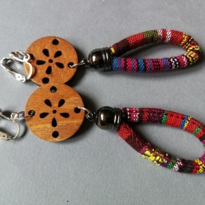 klipsy etno boho rzemien lina